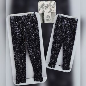 Disney D-Sign Monochrome Abstract Leggings Size MED (10/12)